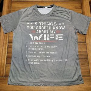 "You Should Know About My Wife" SS Green Unisex Tee - Size XL